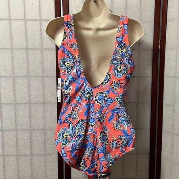 NWT JANTZEN FLORAL‎ SWIMSUIT ONEPIECE SIZE 12 - Picture 2 of 8